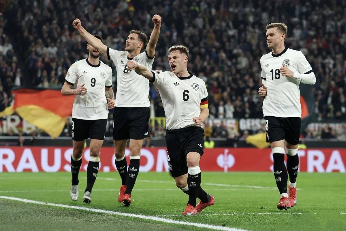 德国国家队凭借进球数量优势晋级欧国联四强的简单介绍